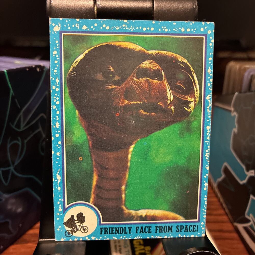 VINTAGE 1982 TOPPS - E.T. Movie Trading Cards # 86 FRIENDLY FACE FROM SPACE!